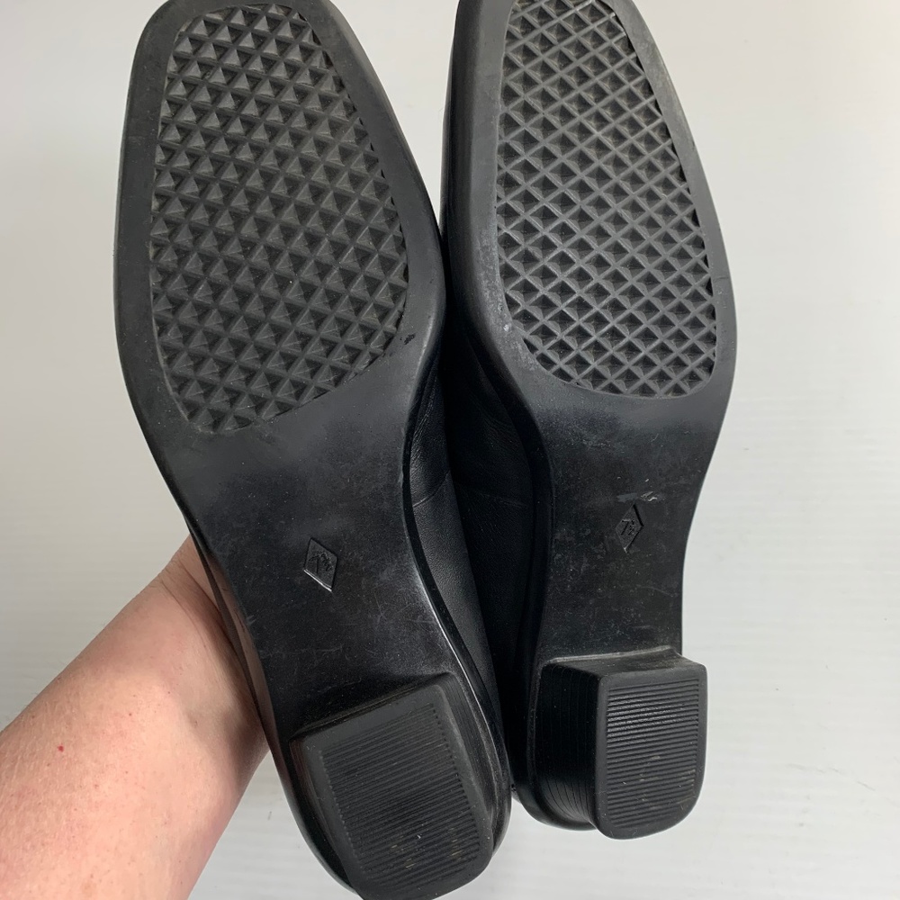 Whats What Aerosoles Womens Loafers Black Leather - Picture 4 of 9